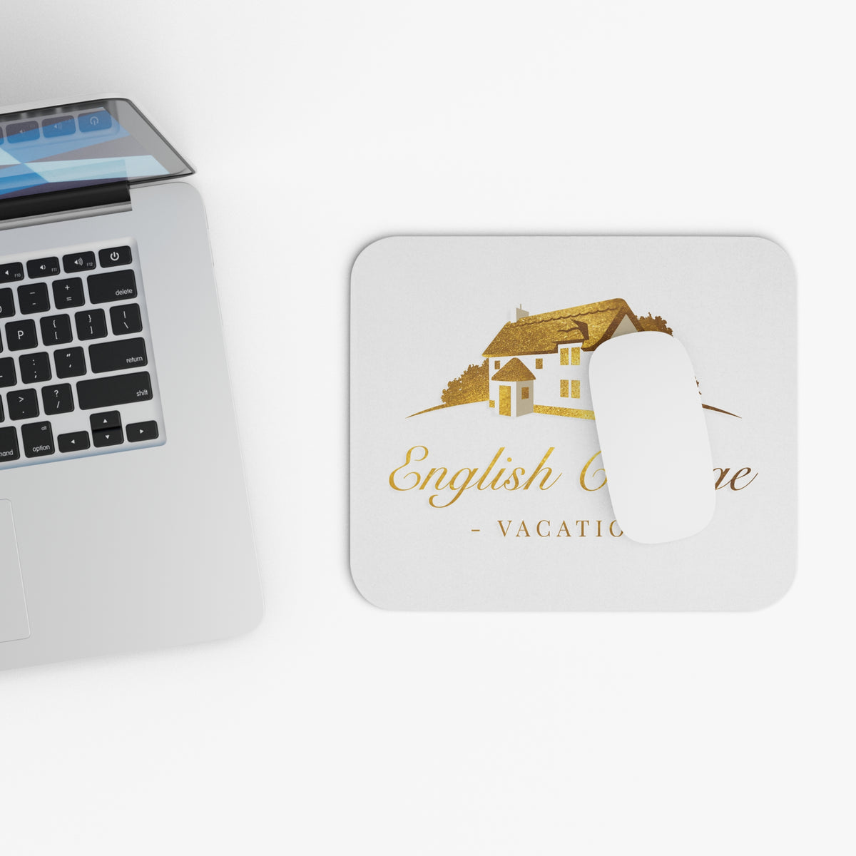 Charming English Cottage Mouse Pad - Cozy Home Office Décor, Perfect Gift for Cottage Lovers, Home & Lifestyle Accessory, Vacation Vibe